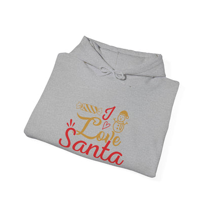 Christmas Unisex Hooded Sweatshirt - Love Santa Design