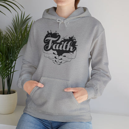 Christian Unisex Hooded Sweatshirt - Faith In Your Hands Design