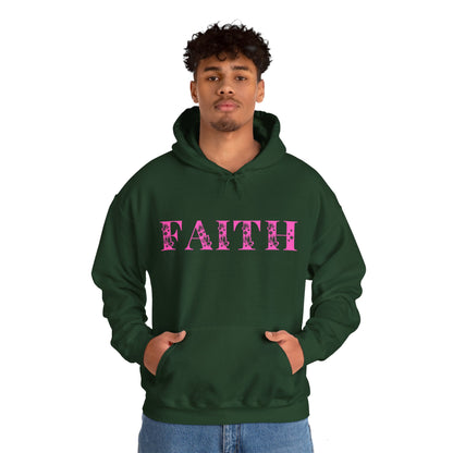 Christian Unisex Hooded Sweatshirt - Faith Pink Design