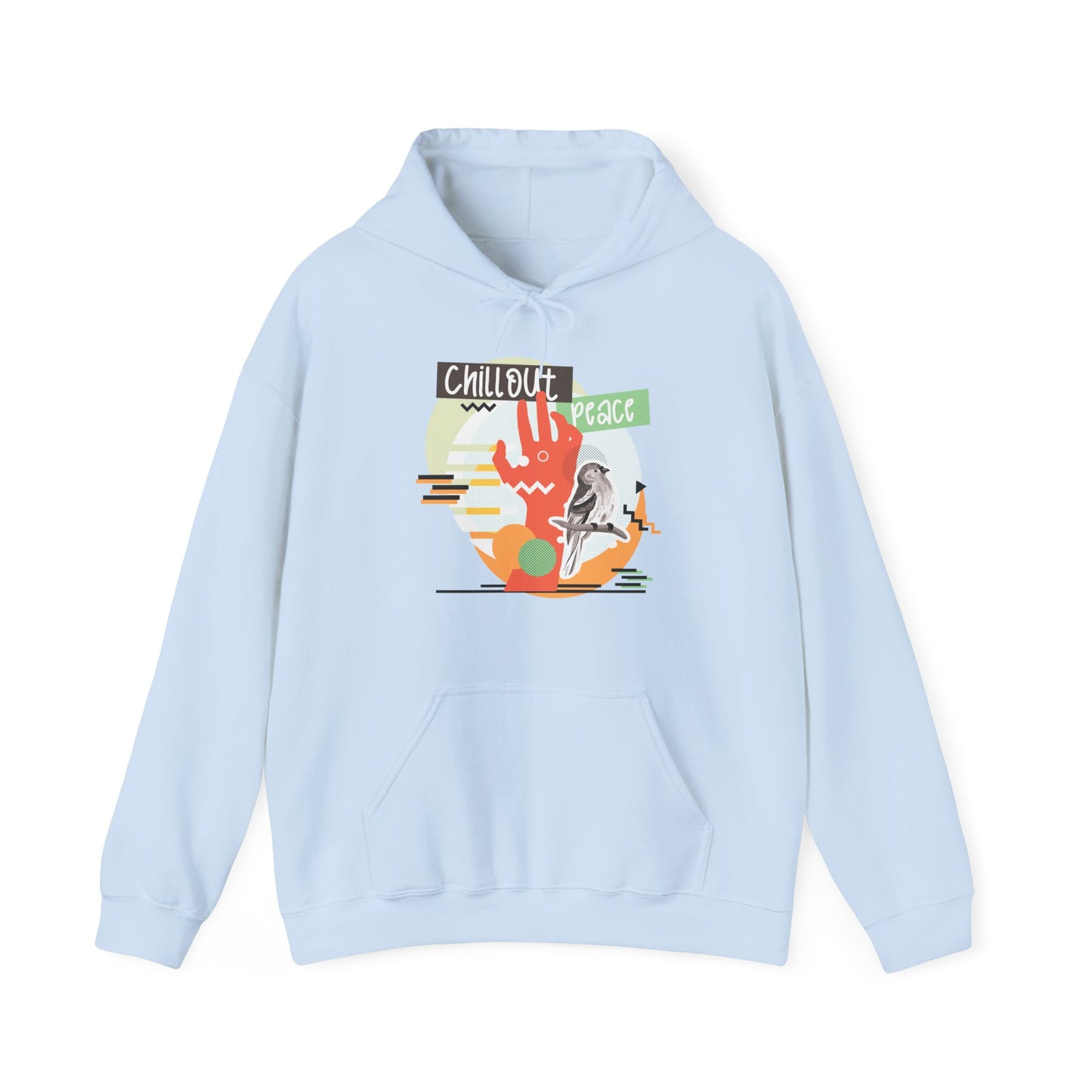 Motivational Unisex Hooded Sweatshirt - Chillout Peace Design