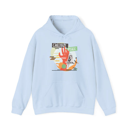 Motivational Unisex Hooded Sweatshirt - Chillout Peace Design