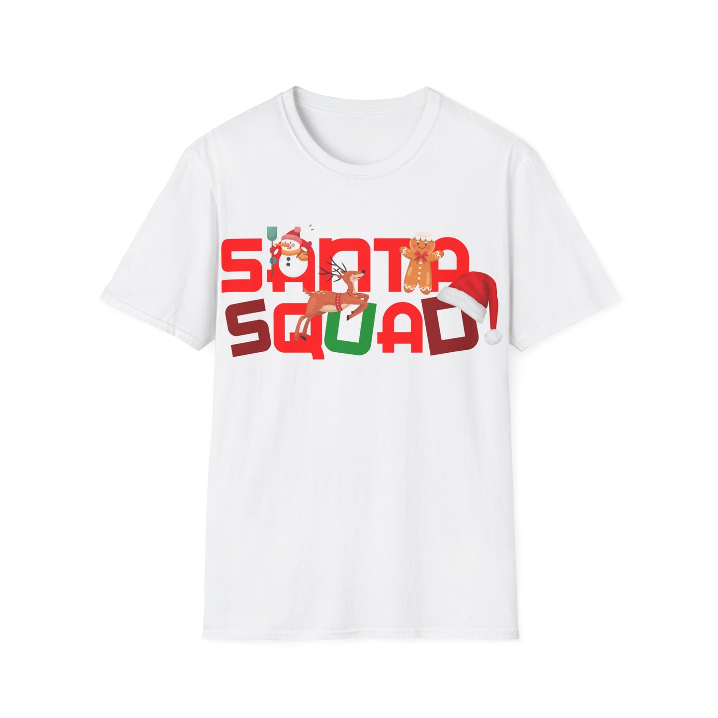 Christmas Unisex T-Shirt - Santa Squad Bold Design