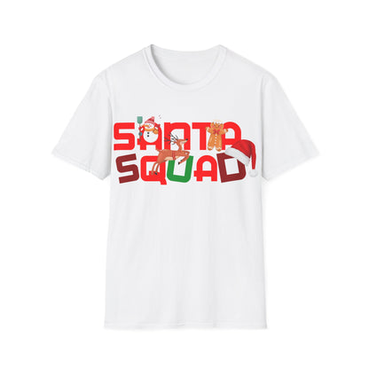 Christmas Unisex T-Shirt - Santa Squad Bold Design