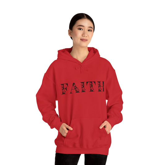 Christian Unisex Hooded Sweatshirt - Faith Black Design