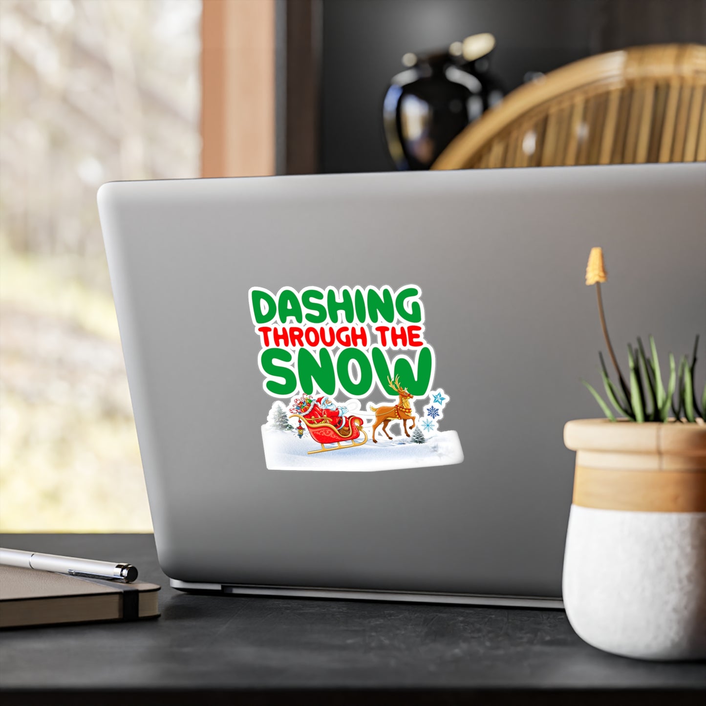 Dashing Through The Snow Sticker