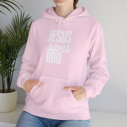 Christian Unisex Hooded Sweatshirt - Jesus Saves Bro Design