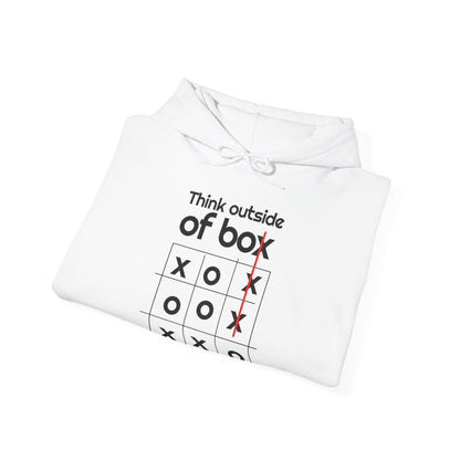 Motivational Unisex Hooded Sweatshirt - Think Outside The Box Design