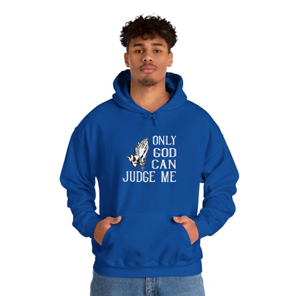 Christian Unisex Hooded Sweatshirt - Only God Can Judge Me Design