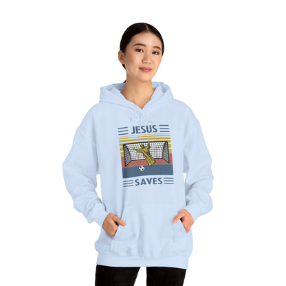 Christian Unisex Hooded Sweatshirt - Jesus Saves Design