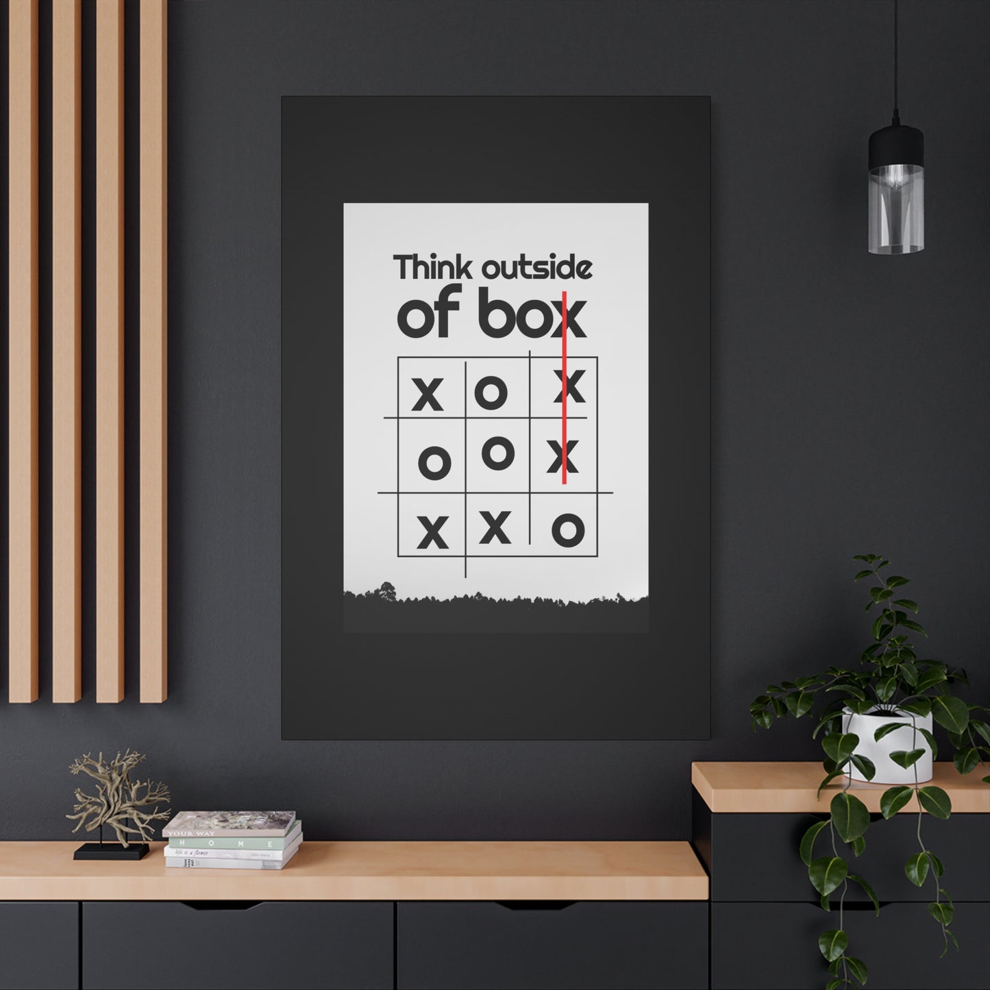 Motivational Matte Canvas, Stretched, 1.25" - Think Outside The Box Design