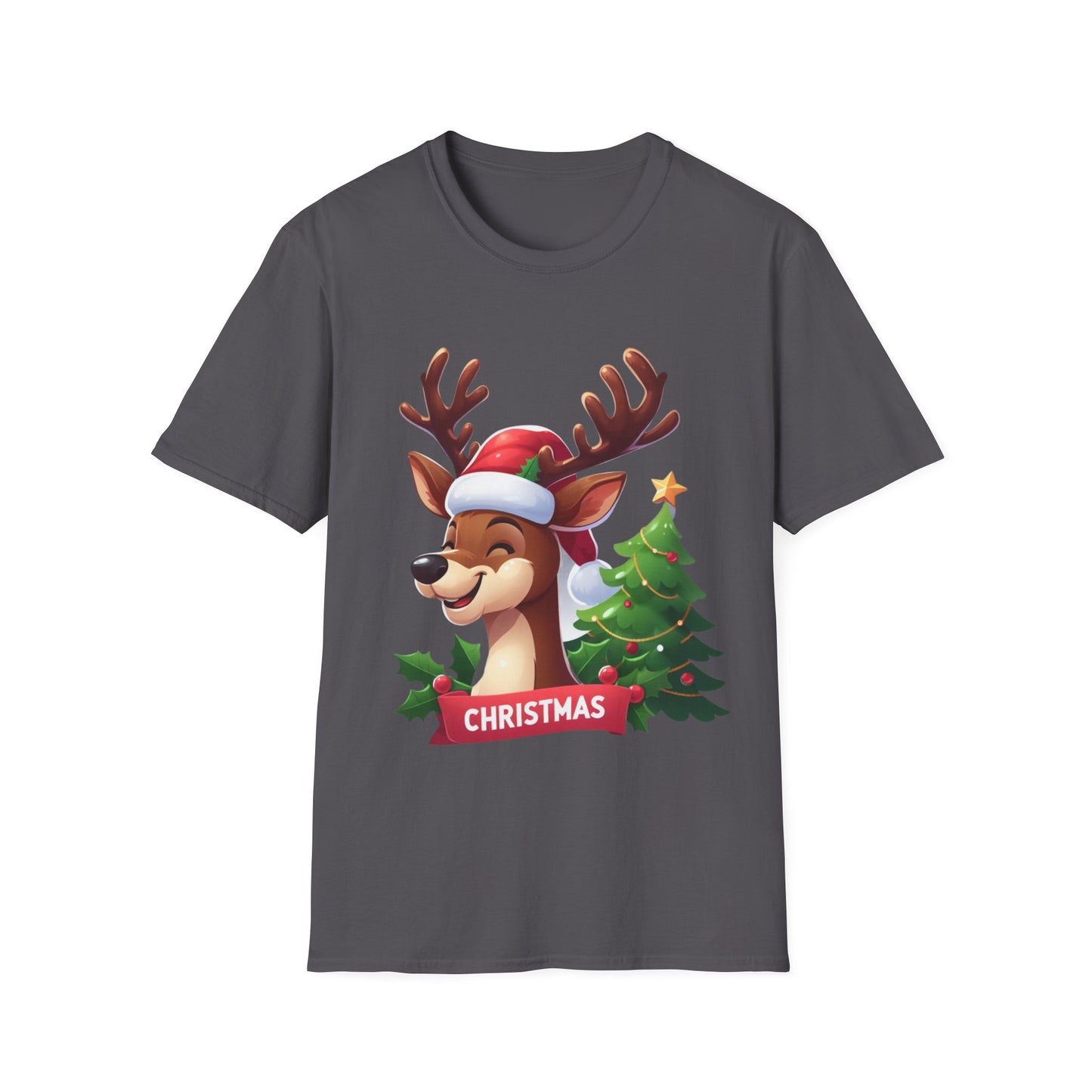 Christmas Unisex T-Shirt - Xmas Reindeer Design