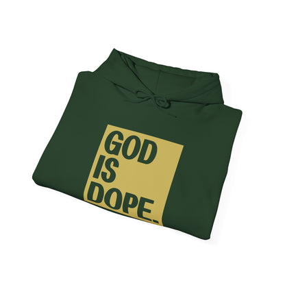 Christian Unisex Hooded Sweatshirt - God Is Dope Design