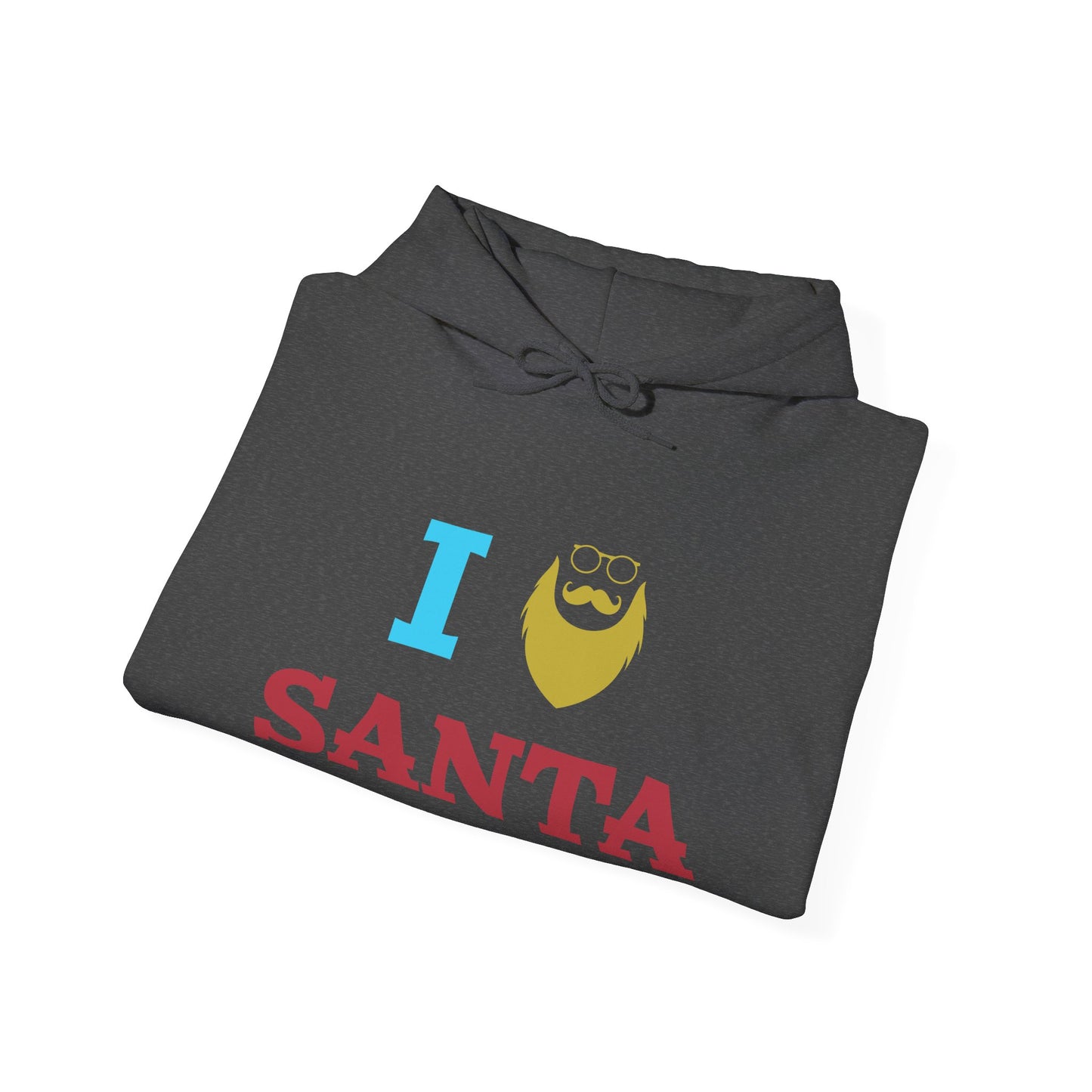 Christmas Unisex Hooded Sweatshirt - I Love Santa Design