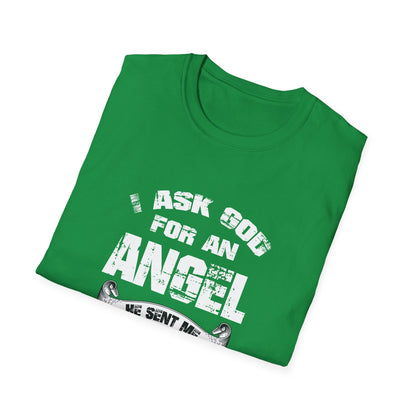 Christian Unisex T-Shirt - I Ask God For An Angel Design