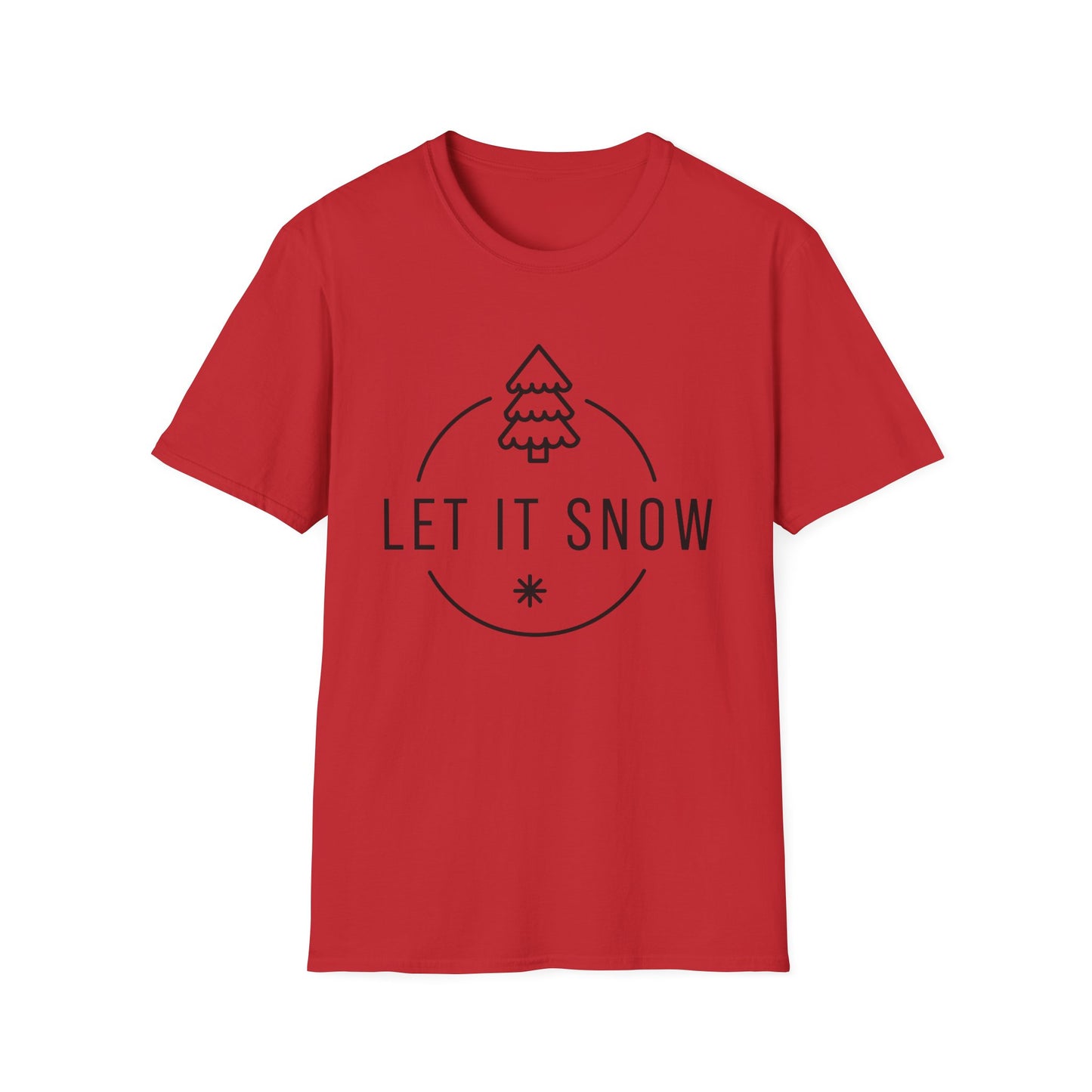 Christmas Unisex T-Shirt - Let It Snow Design