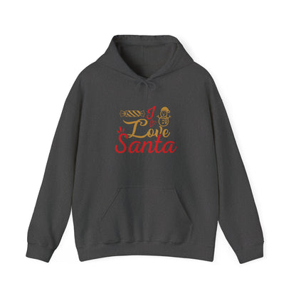 Christmas Unisex Hooded Sweatshirt - Love Santa Design