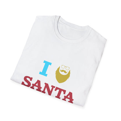 Christmas Unisex T-Shirt - I Love Santa Design