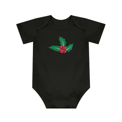 Christmas Baby Bodysuit - Mistletoe Design