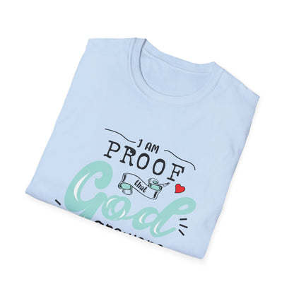 Christian Unisex T-Shirt - I Am Proof That God Answers Prayers Design