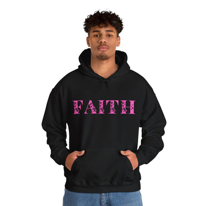 Christian Unisex Hooded Sweatshirt - Faith Pink Design