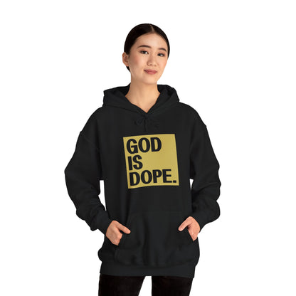 Christian Unisex Hooded Sweatshirt - God Is Dope Design