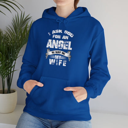 Christian Unisex Hooded Sweatshirt - I Ask God For An Angel Design