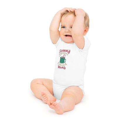 Christmas Baby Bodysuit - Shimmy Shimmy Cocoa What Color Design