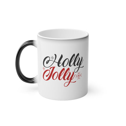 Christmas Color Changing Mug - Holly Jolly Design