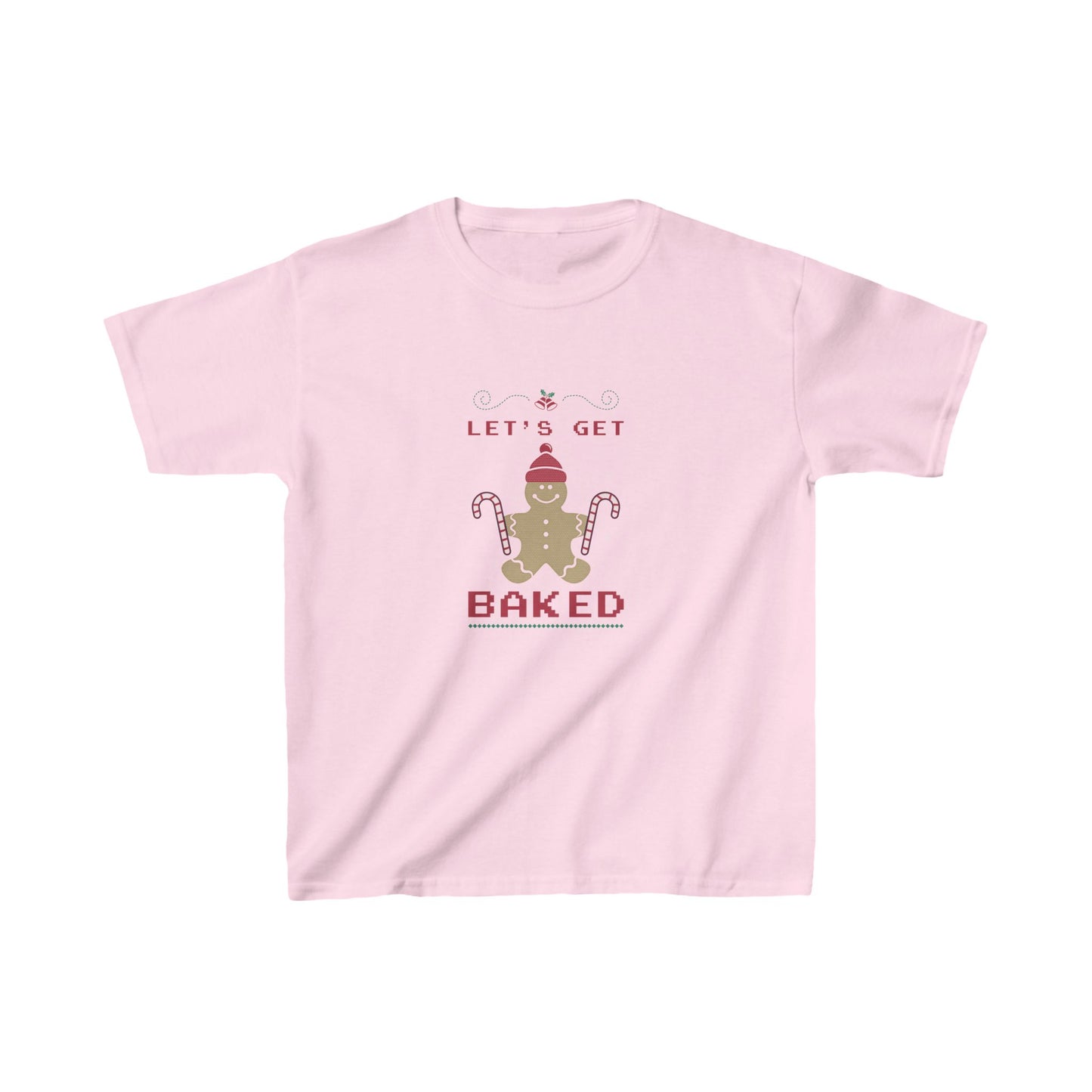 Christmas Unisex Kids T-Shirt - Let's Get Baked Design