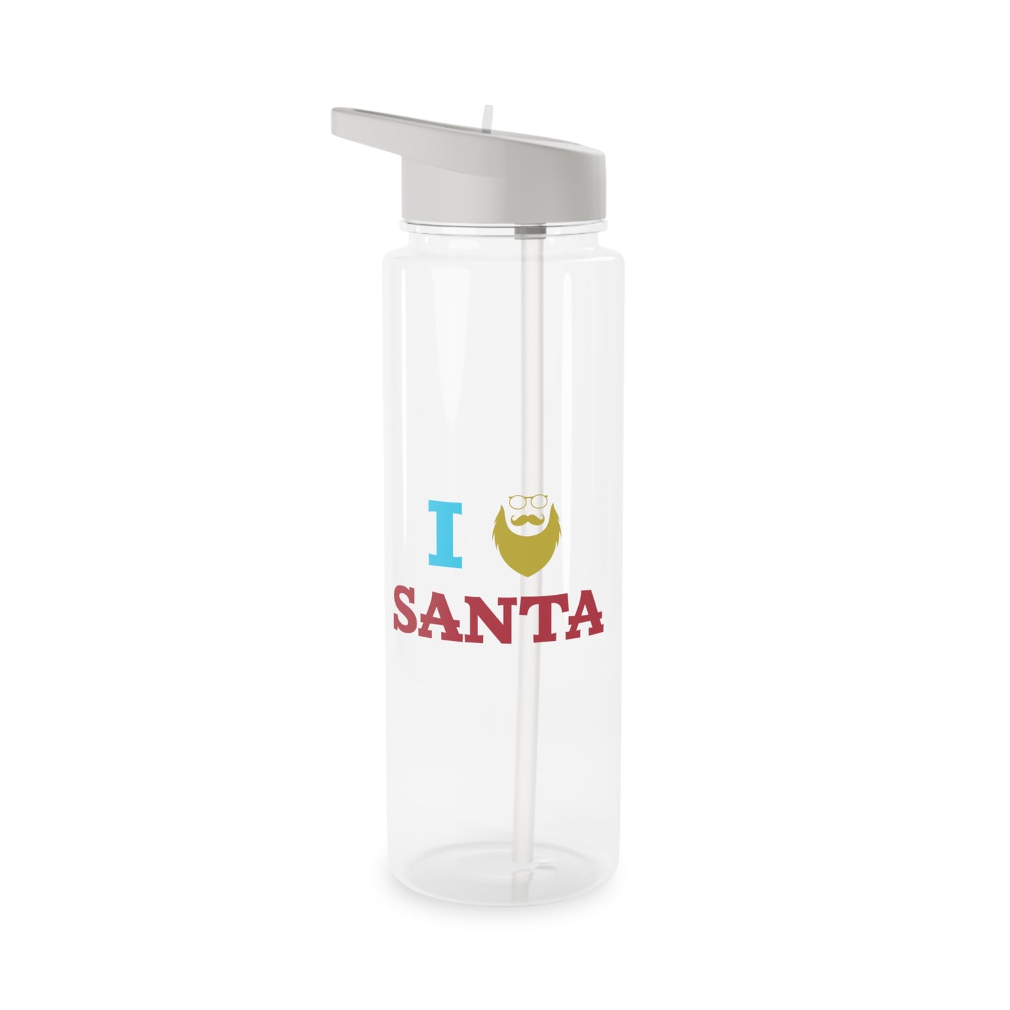 Tritan Water Bottle - I Love Santa Design