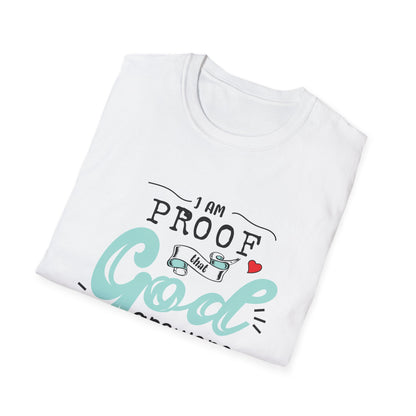 Christian Unisex T-Shirt - I Am Proof That God Answers Prayers Design