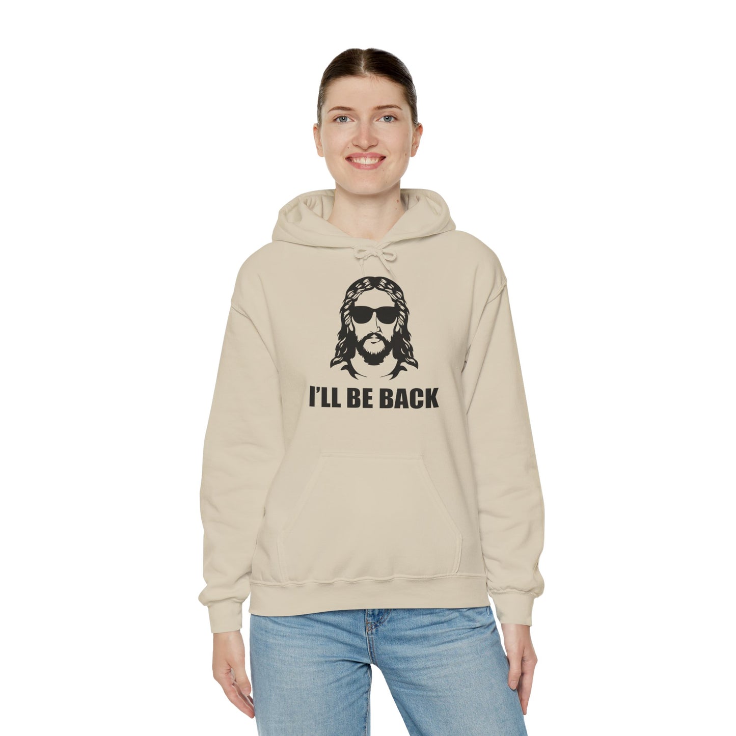 Christian Unisex Hooded Sweatshirt - I'll Be Back Design