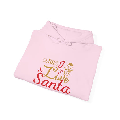 Christmas Unisex Hooded Sweatshirt - Love Santa Design