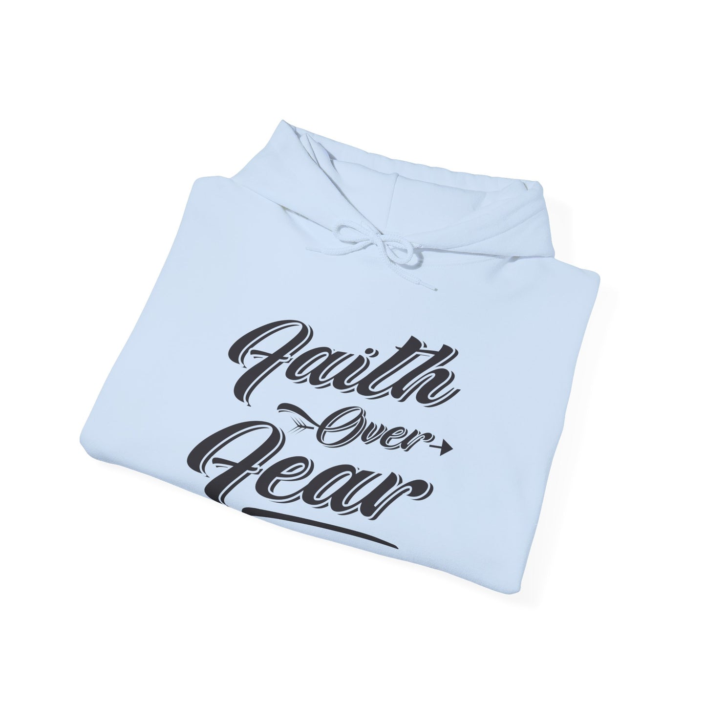 Christian Unisex Hooded Sweatshirt - Faith Over Fear Design