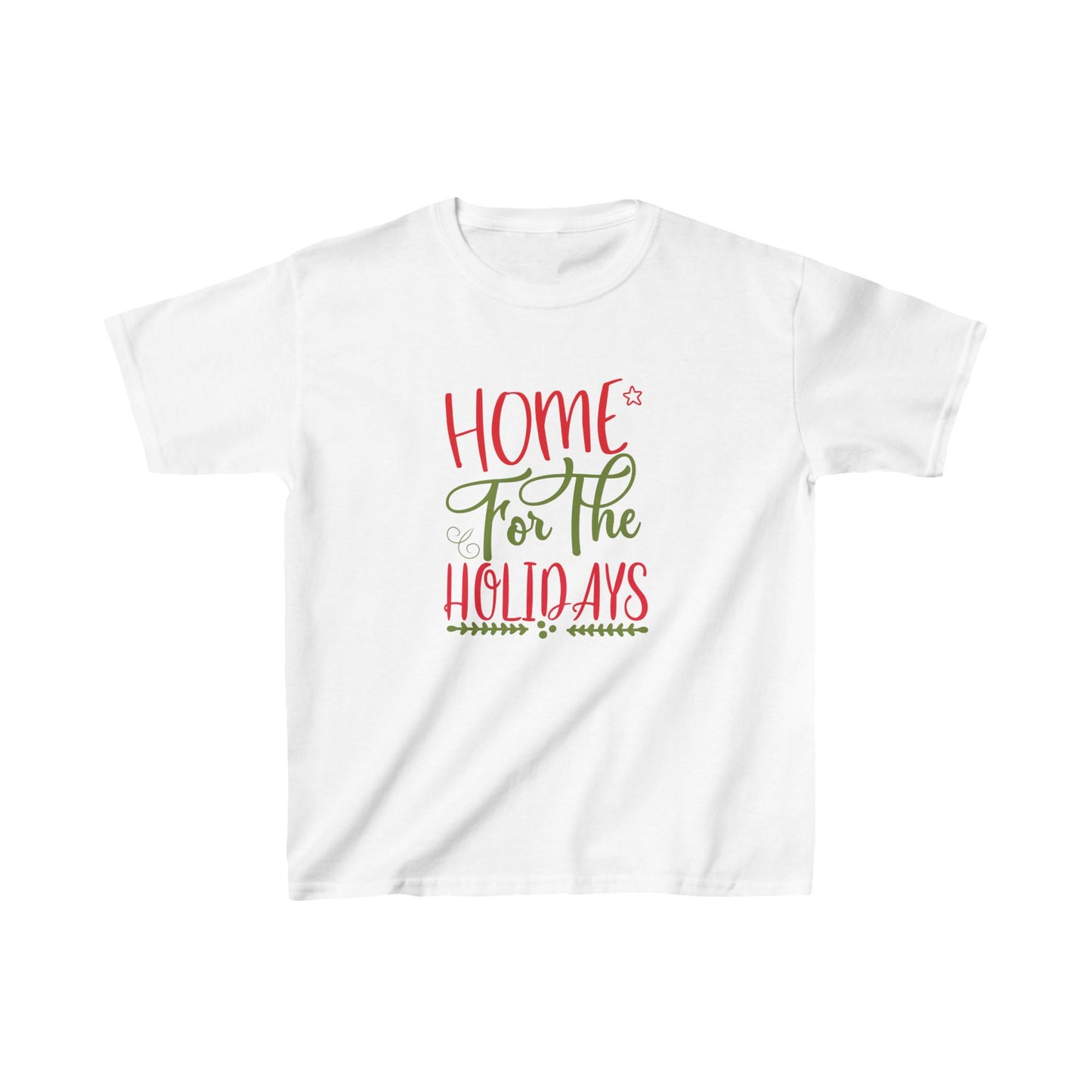 Christmas Unisex Kids T-Shirt - Home For The Holidays Design