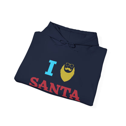 Christmas Unisex Hooded Sweatshirt - I Love Santa Design