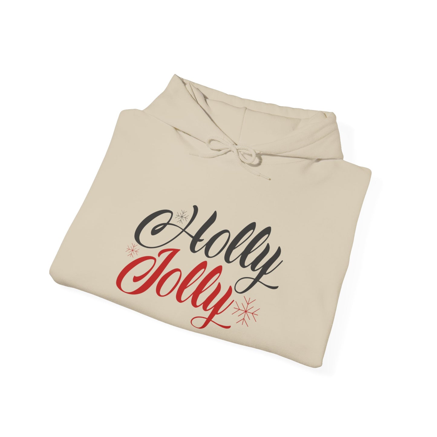 Christmas Unisex Hooded Sweatshirt - Holly Jolly Design