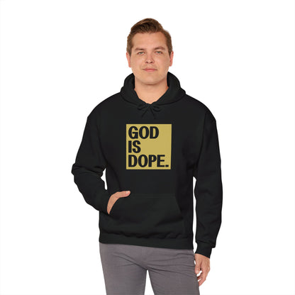 Christian Unisex Hooded Sweatshirt - God Is Dope Design