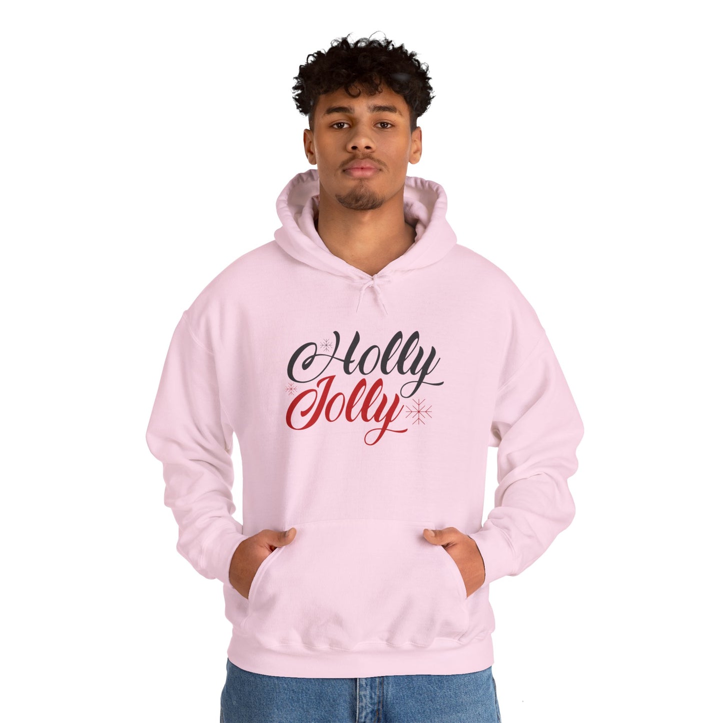 Christmas Unisex Hooded Sweatshirt - Holly Jolly Design