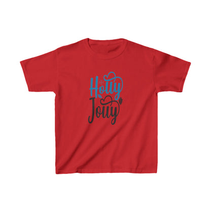 Christmas Unisex Kids T-Shirt - Festive Holly Jolly Design