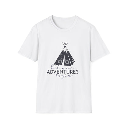 Motivational Unisex T-Shirt - Let New Adventures Begin Design