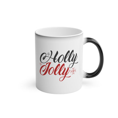 Christmas Color Changing Mug - Holly Jolly Design