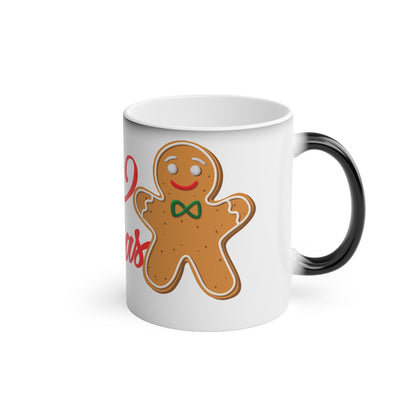 Christmas Color Changing Mug - Merry Christmas Gingerbread Man Design