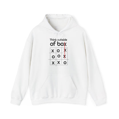 Motivational Unisex Hooded Sweatshirt - Think Outside The Box Design