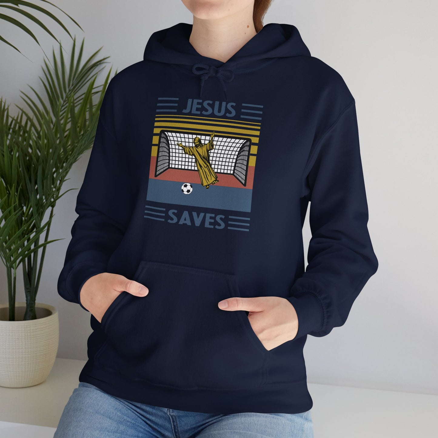 Christian Unisex Hooded Sweatshirt - Jesus Saves Design