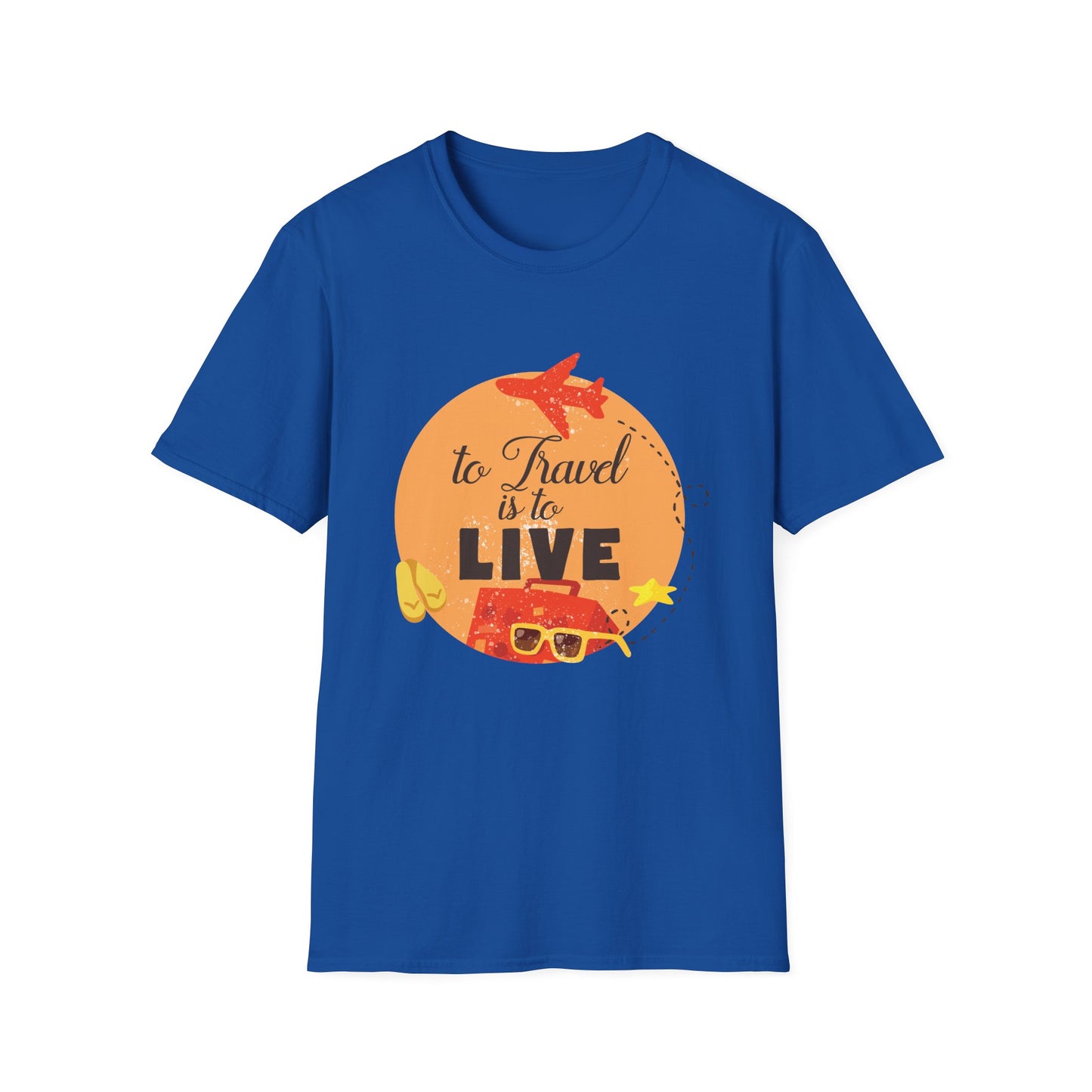 Motivational Unisex T-Shirt - To Travel Is To Live Design