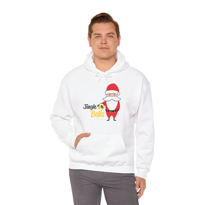 Christmas Unisex Hooded Sweatshirt - Jingle Bells Santa Design