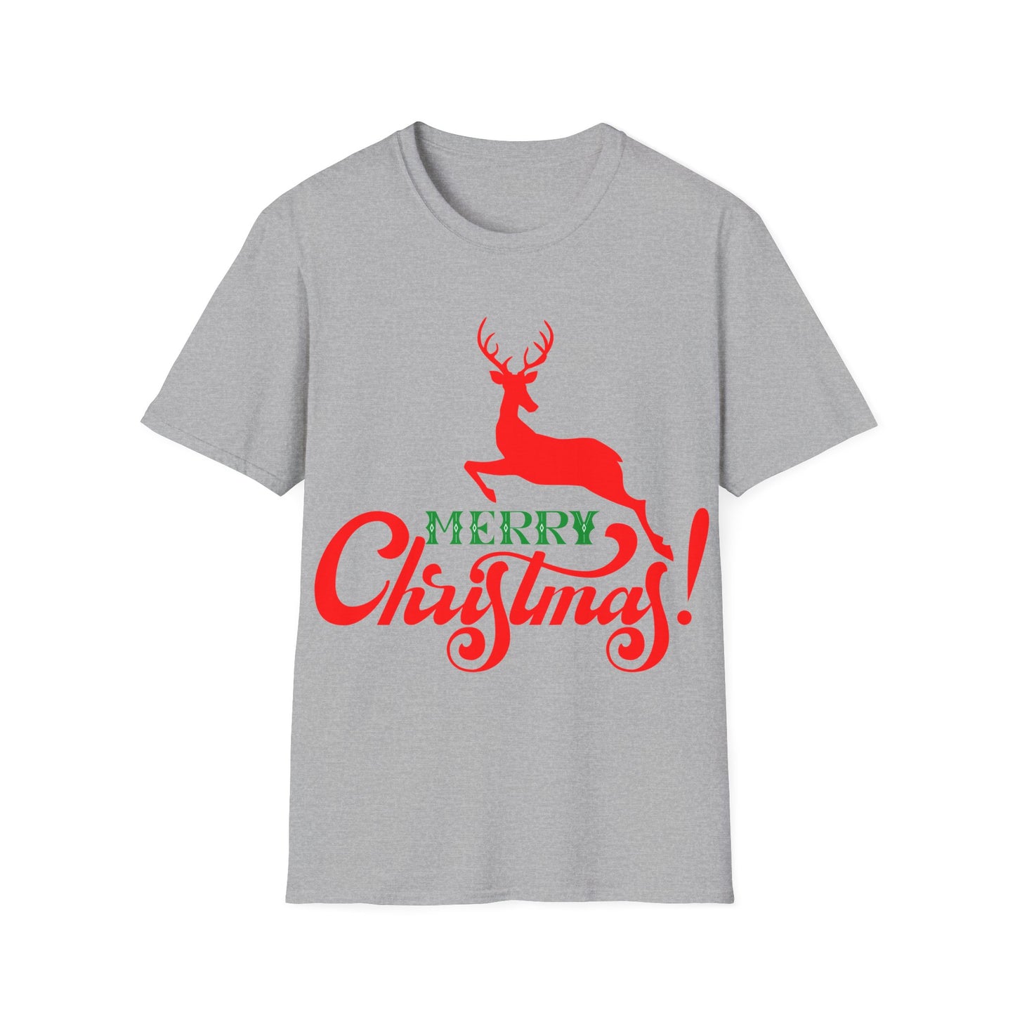 Christmas Unisex T-Shirt - Merry Christmas Reindeer Design