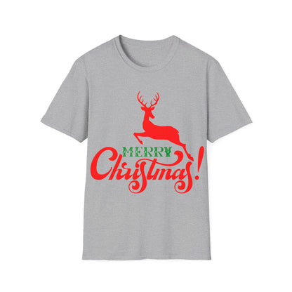 Christmas Unisex T-Shirt - Merry Christmas Reindeer Design