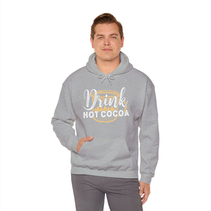 Christmas Unisex Hooded Sweatshirt - Drink Hot Cocoa Design